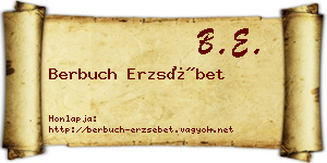 Berbuch Erzsébet névjegykártya